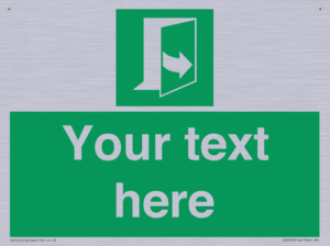 Custom sign safe condition door opens pulling left hand side